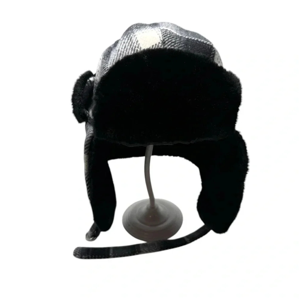 Plaid trapper Russian winter aviator hat wool blend hat attack New York
